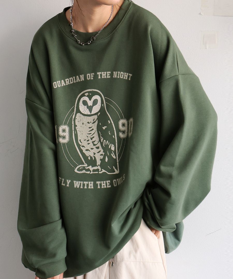 ⚠️トレーナー⚠️ アニマル カレッジロゴ 裏毛トレーナー レディース 送料無料・メール便