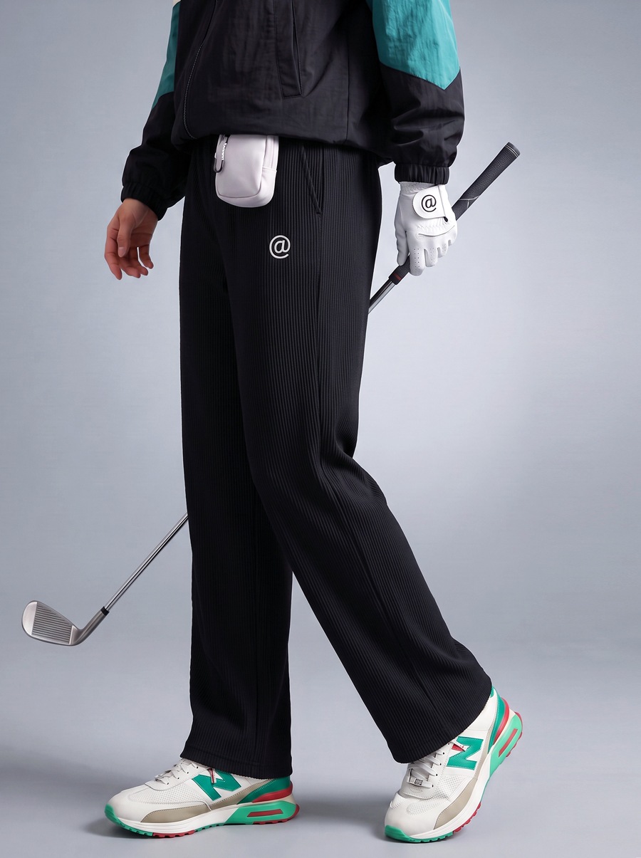 ANTIQUA GOLF×STCH パンツ メンズ ゴルフパンツ ロング丈 ロゴ