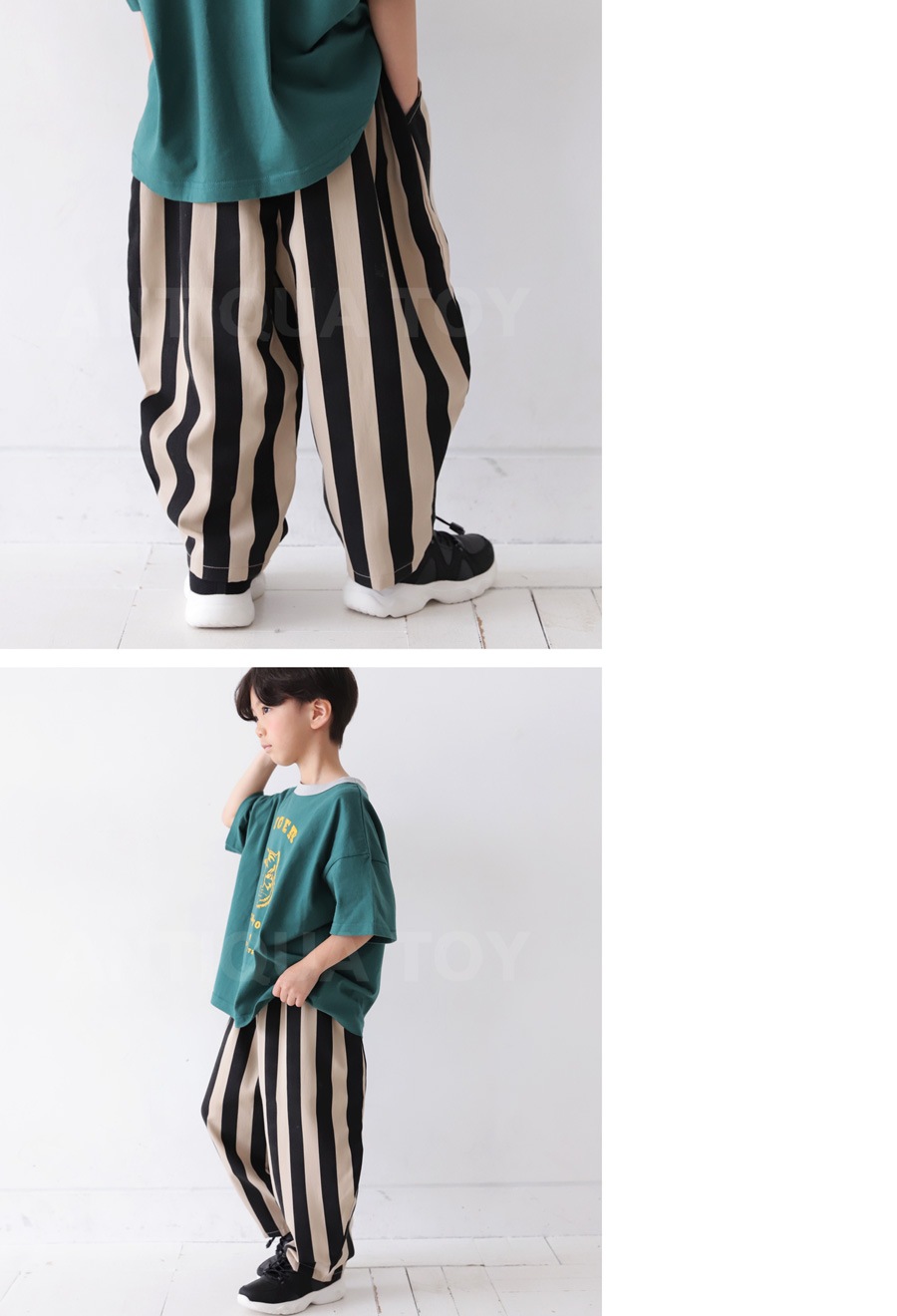 ☆日本未入荷*PULL&BEAR*新作*バレルレッグストライプパンツ/D☆ BIGバーゲン50%OFF!12日10時迄 ストライプ柄パンツ バレル