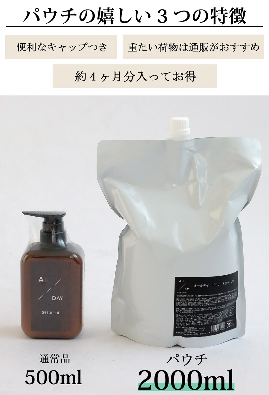 詰め替え オールデイ デイリートリートメント 送料無料・メール便不可