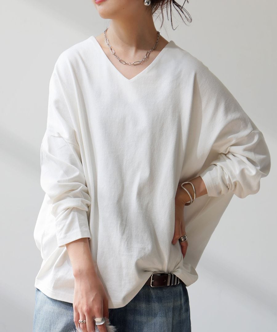 BASQUE×シュッと美 コクーンバスクトップス レディース 長袖・再入荷