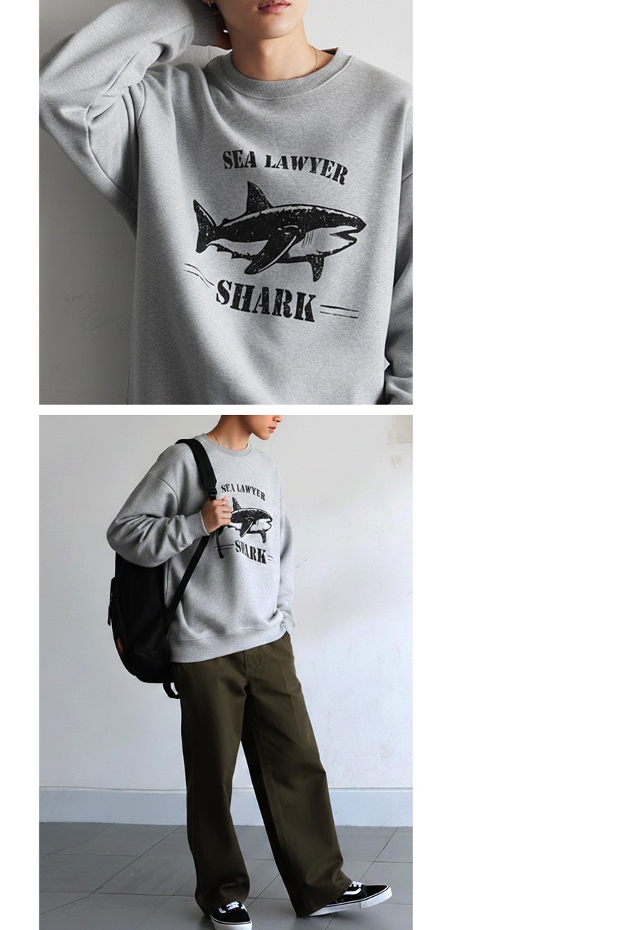 アニマル カレッジロゴ 裏毛トレーナー メンズ 送料無料・メール便不可