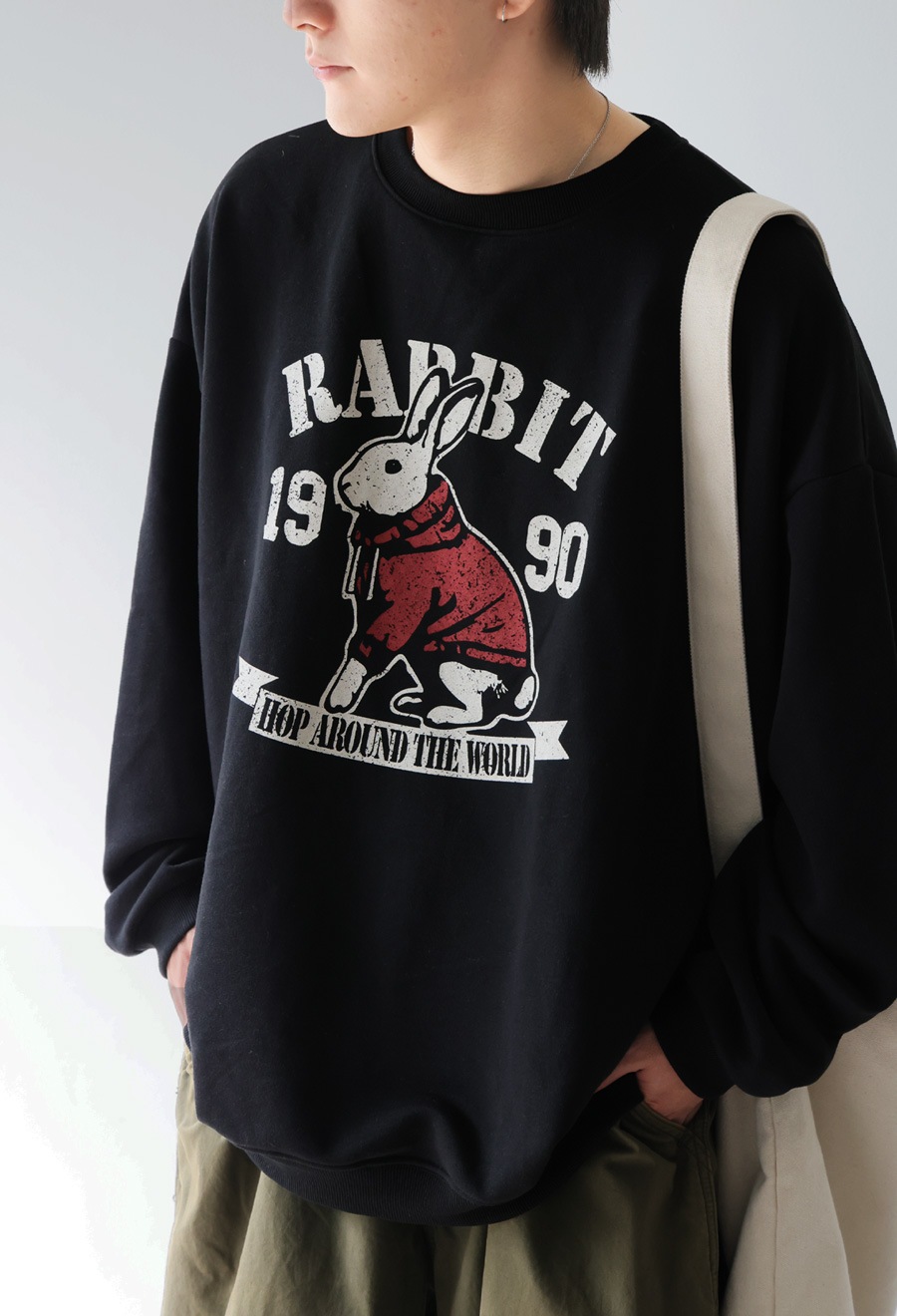 Jiroumalページ アニマル カレッジロゴ 裏毛トレーナー メンズ 送料無料・メール便不可