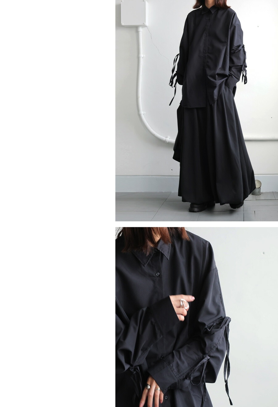 リボンシャツ シャツ レディース トップス 長袖 送料無料・(100)メール