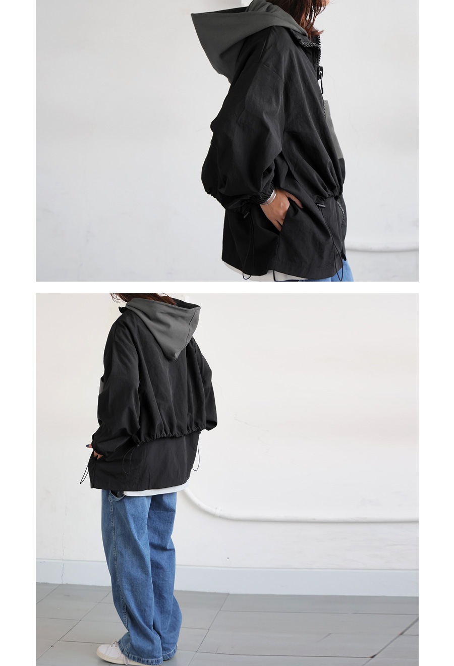2wayジャケット レディース アウター レイヤード風 送料無料・メール便