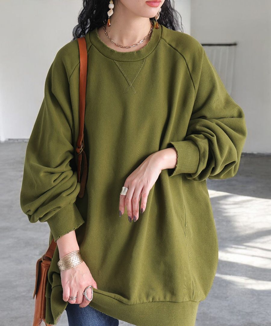 ダメージラグラントレーナー レディース トップス 送料無料・メール便