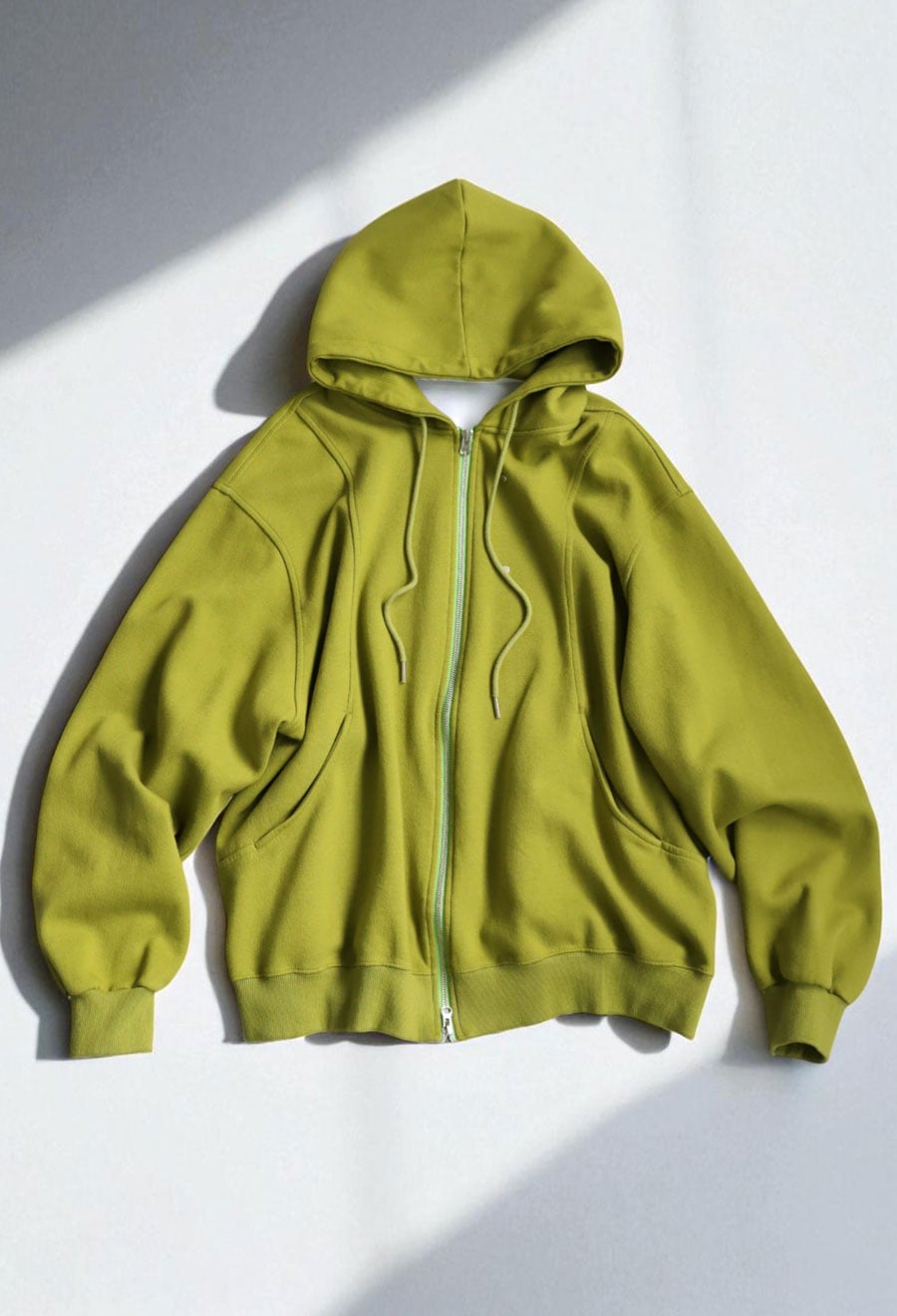 ダブルジップ フーディ パーカー ユニセックス 長袖 送料無料