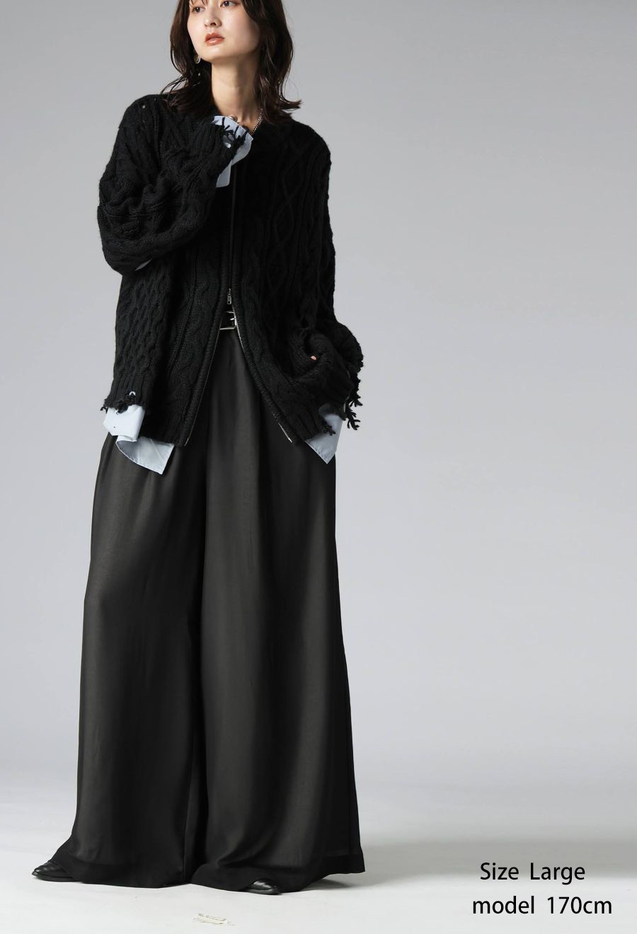 ワイドパンツ レディース ボトムス ツータック 送料無料・(500)メール