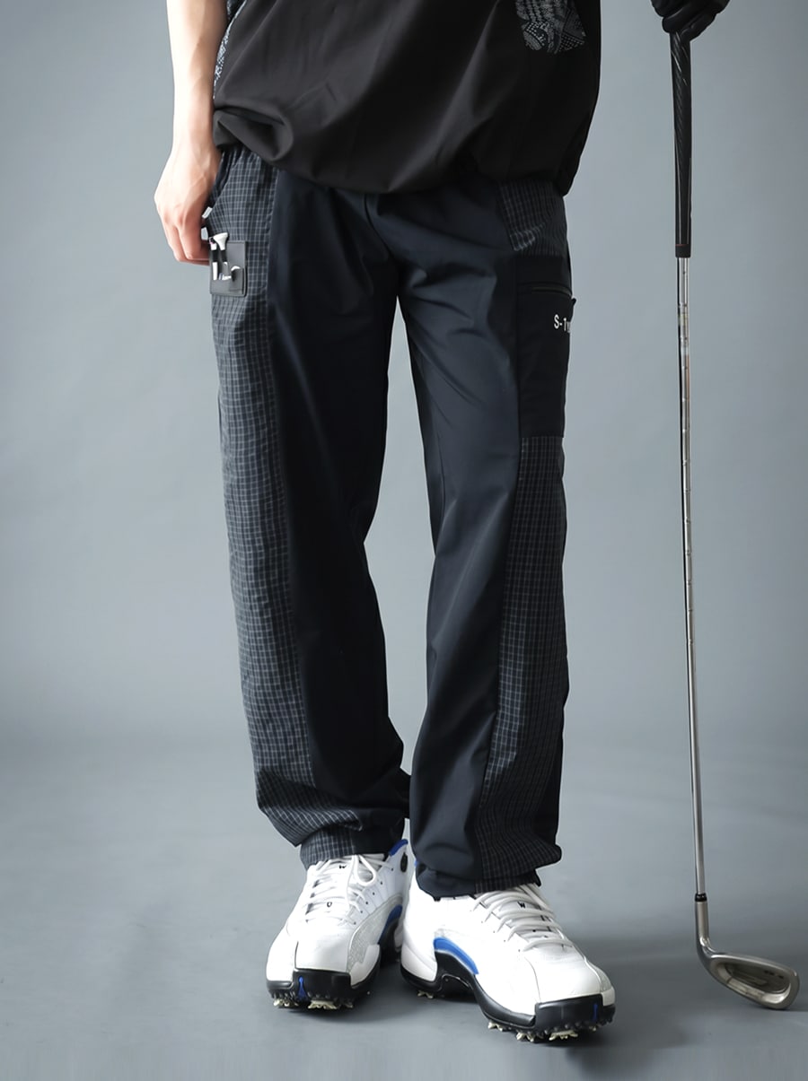 ANTIQUA GOLF×STCH パンツ レディース ジョガーパンツ ロゴ サッカー