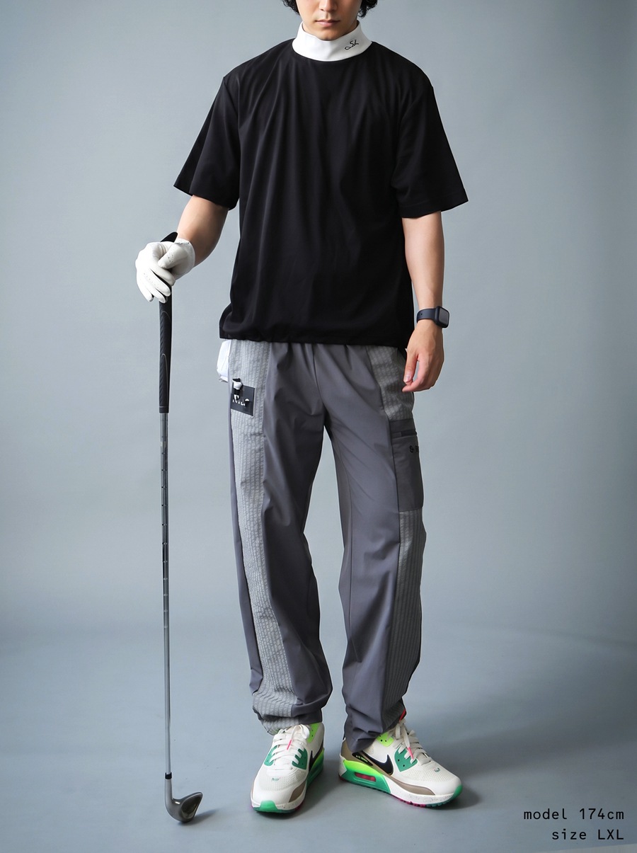 ANTIQUA GOLF×STCH レディース メンズ　LXLサイズ ANTIQUA GOLF×STCH パンツ レディース ジョガーパンツ ロゴ サッカー