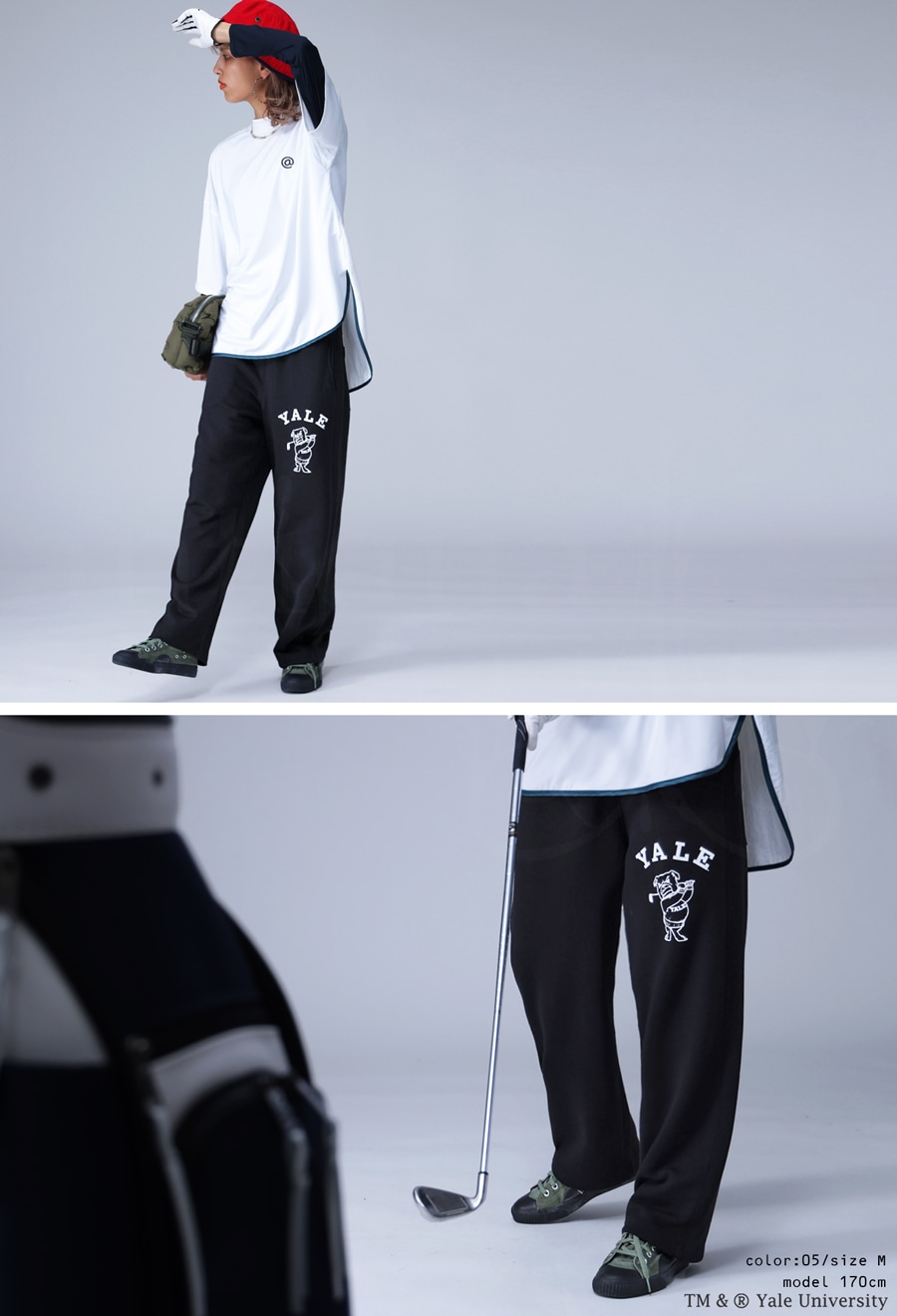 別注 YALE ANTIQUA GOLF ロゴパンツ レディース 送料無料