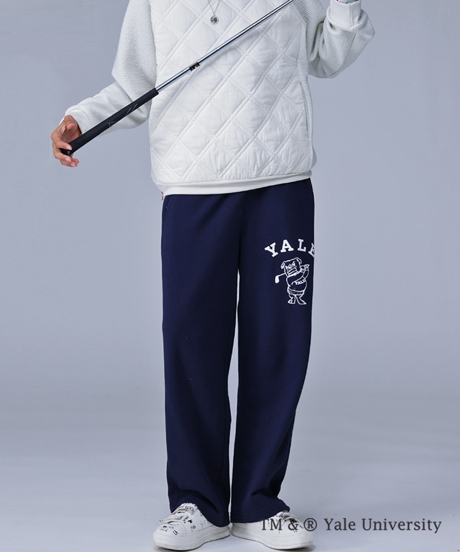 antiqua YALE ロゴプリントパンツ GOLF ゴルフ ロゴパンツ S 別注 YALE ANTIQUA GOLF ロゴパンツ メンズ 送料無料・メール便