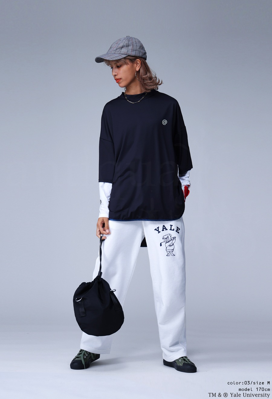 別注 YALE ANTIQUA GOLF ロゴパンツ レディース 送料無料