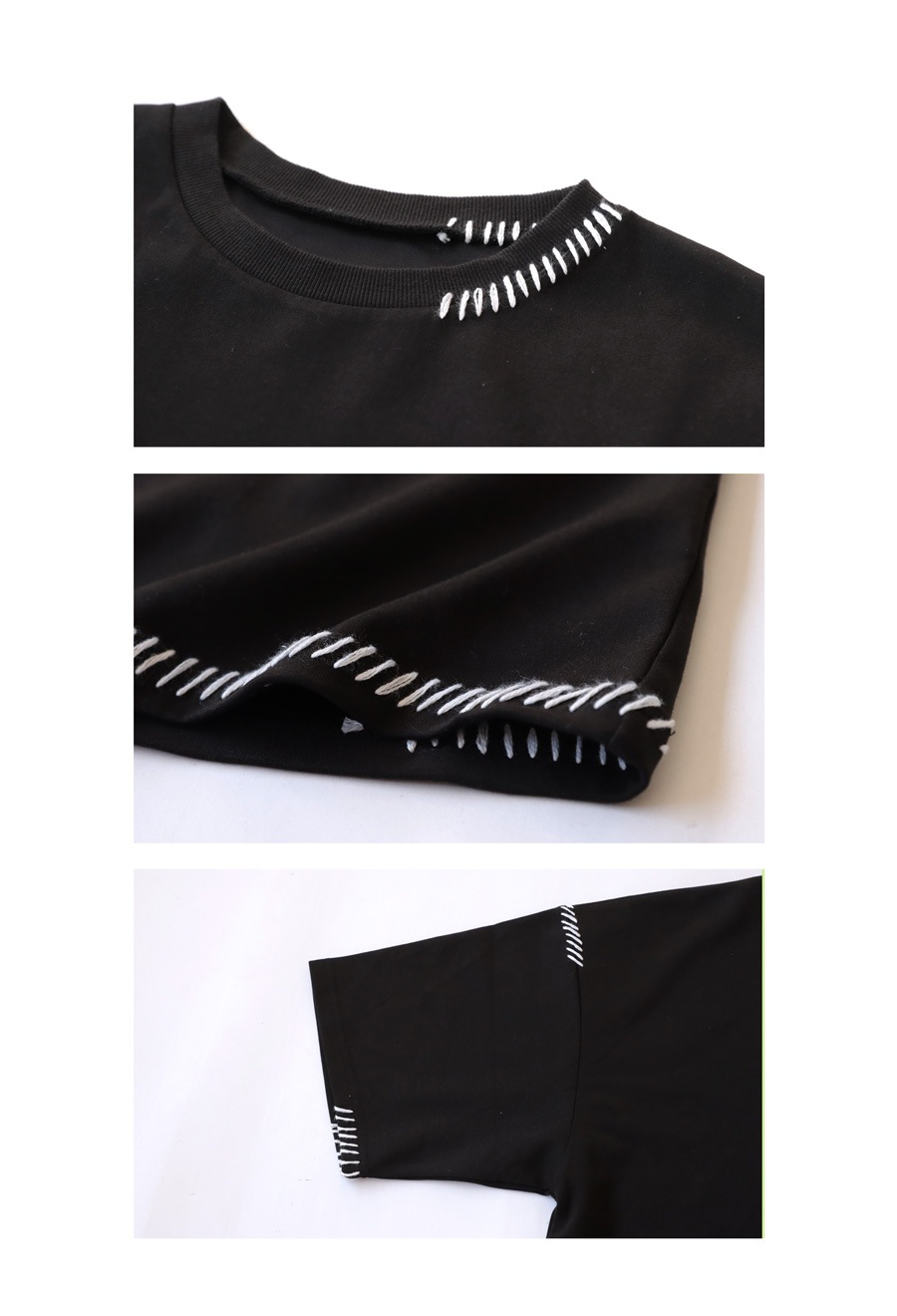 ハンドステッチデザインTシャツ Tシャツ レディース 送料無料・(100