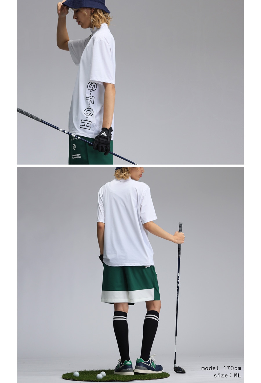 ANTIQUA GOLF×STCH トップス メンズ 送料無料・(100)メール便可 | GOLF