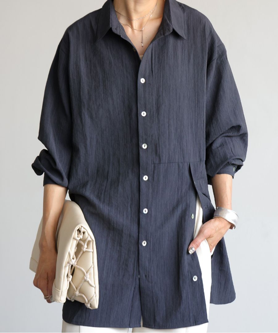 トップス AS49 アシメデザインシャツ レディース トップス 長袖 送料無料・8月