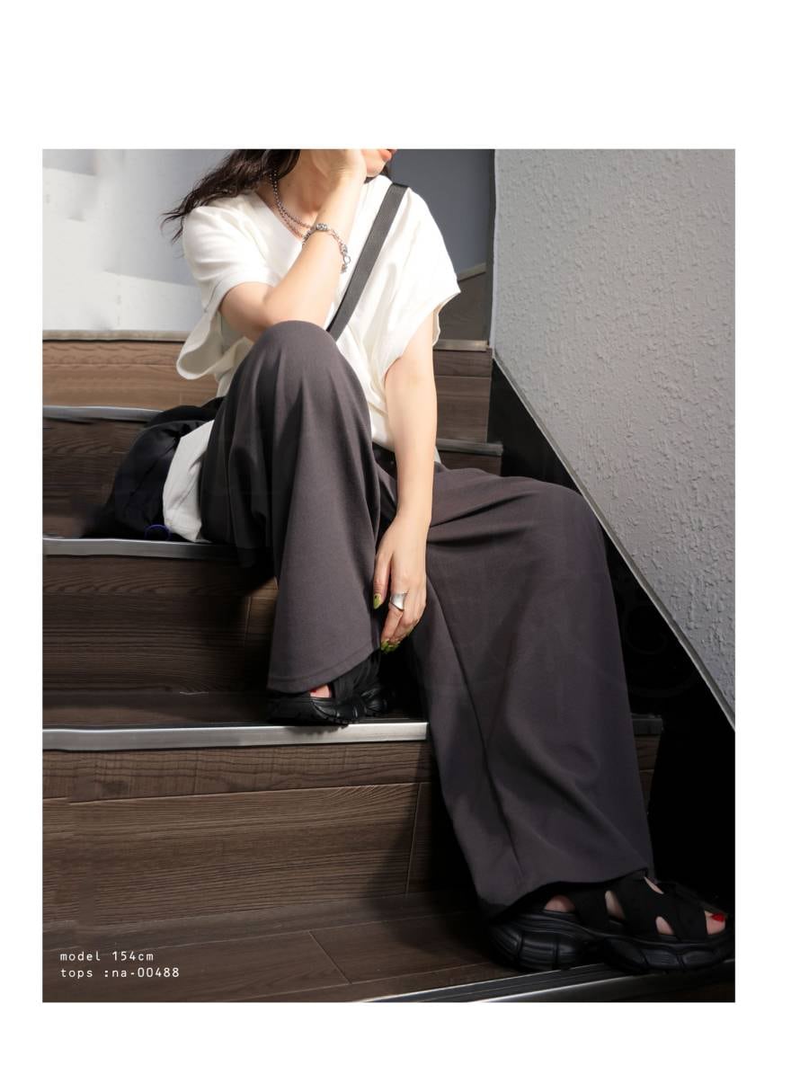コーデに悩まない服。セットアップ レディース トップス ワイドパンツ