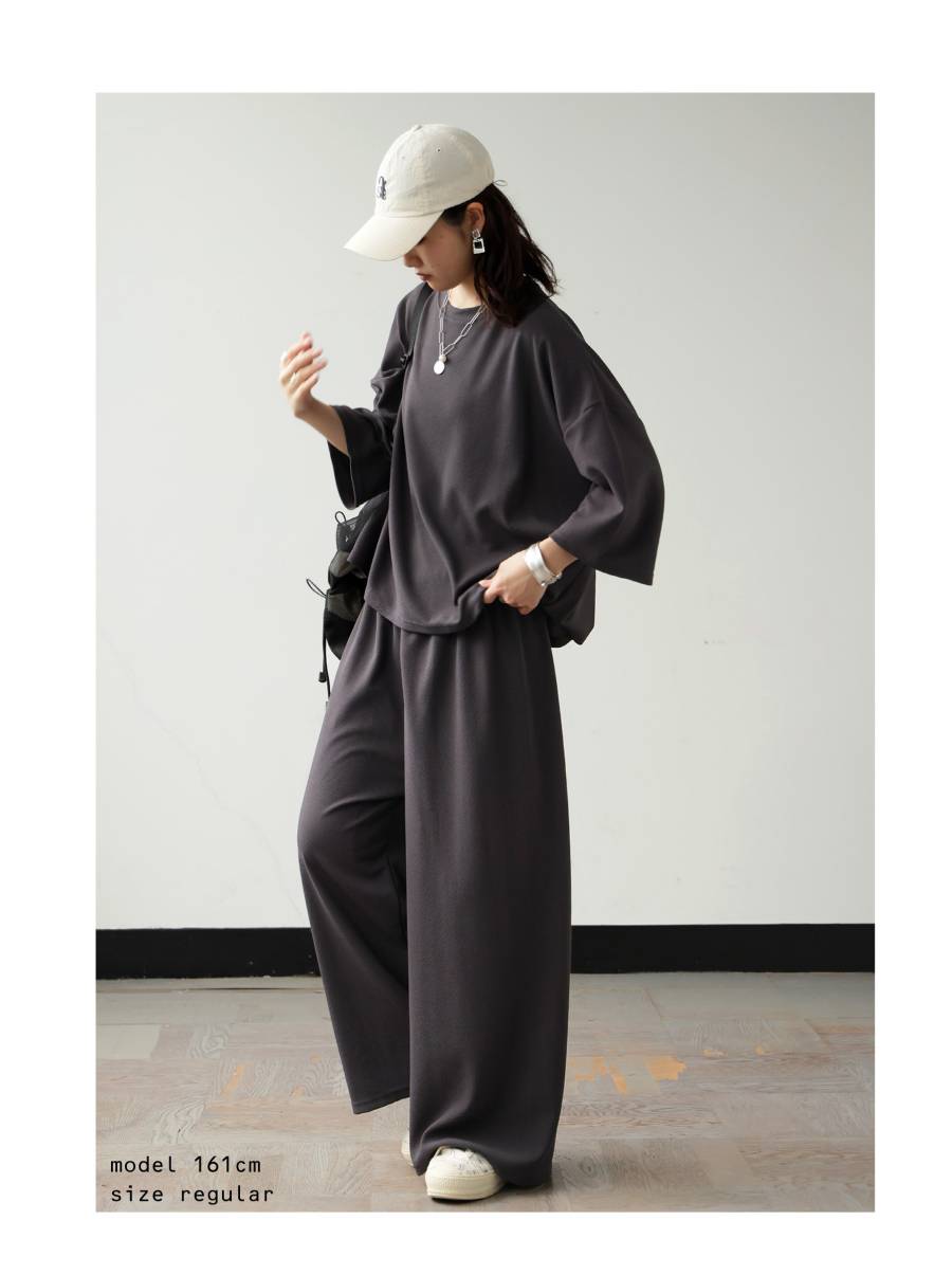 コーデに悩まない服。セットアップ レディース トップス ワイドパンツ