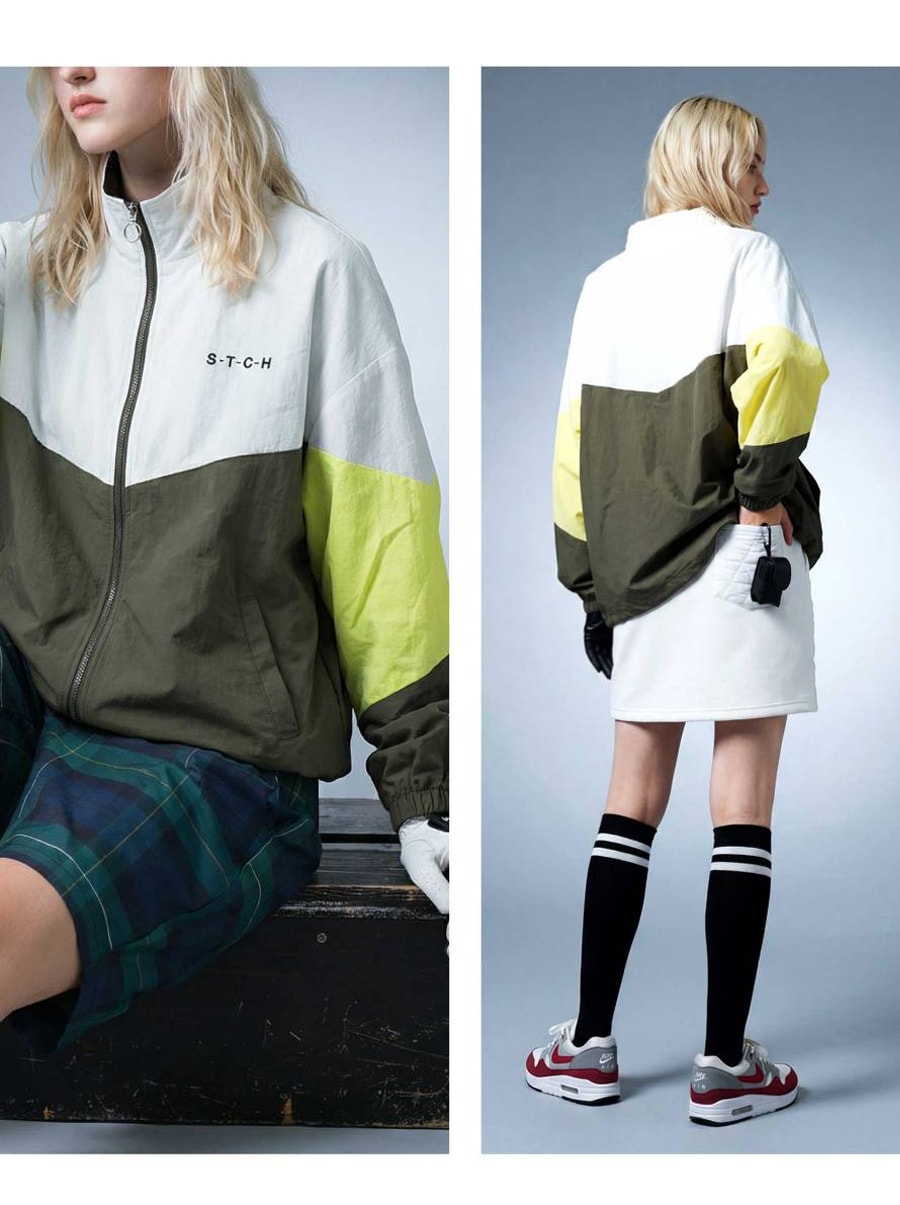 ANTIQUA GOLF×STCH ブルゾン レディース 撥水 長袖 スタンドネック