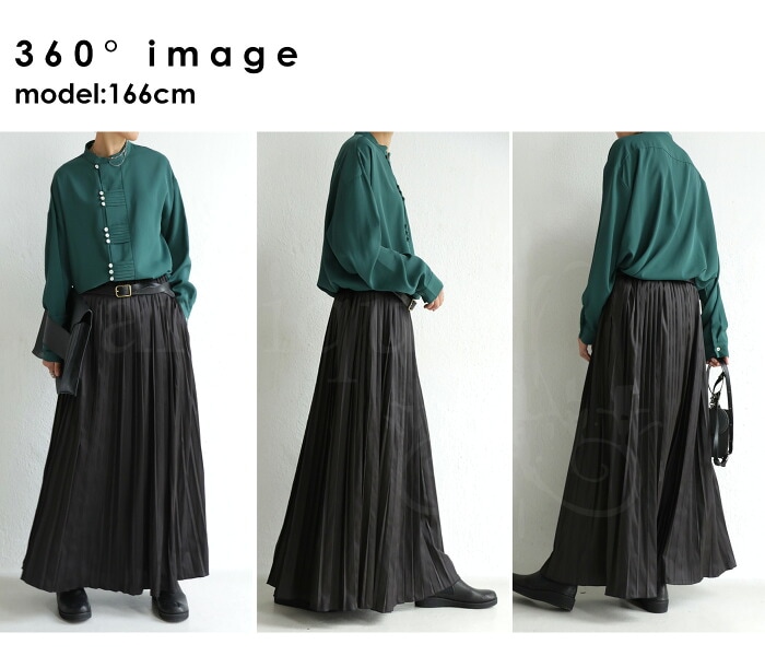 サテンプリーツスカート スカート レディース ロング 送料無料・再再販
