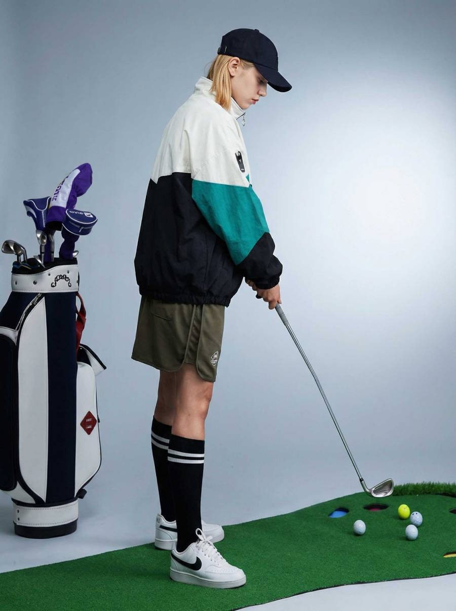 ANTIQUA GOLF×STCH ブルゾン レディース 撥水 長袖 スタンドネック