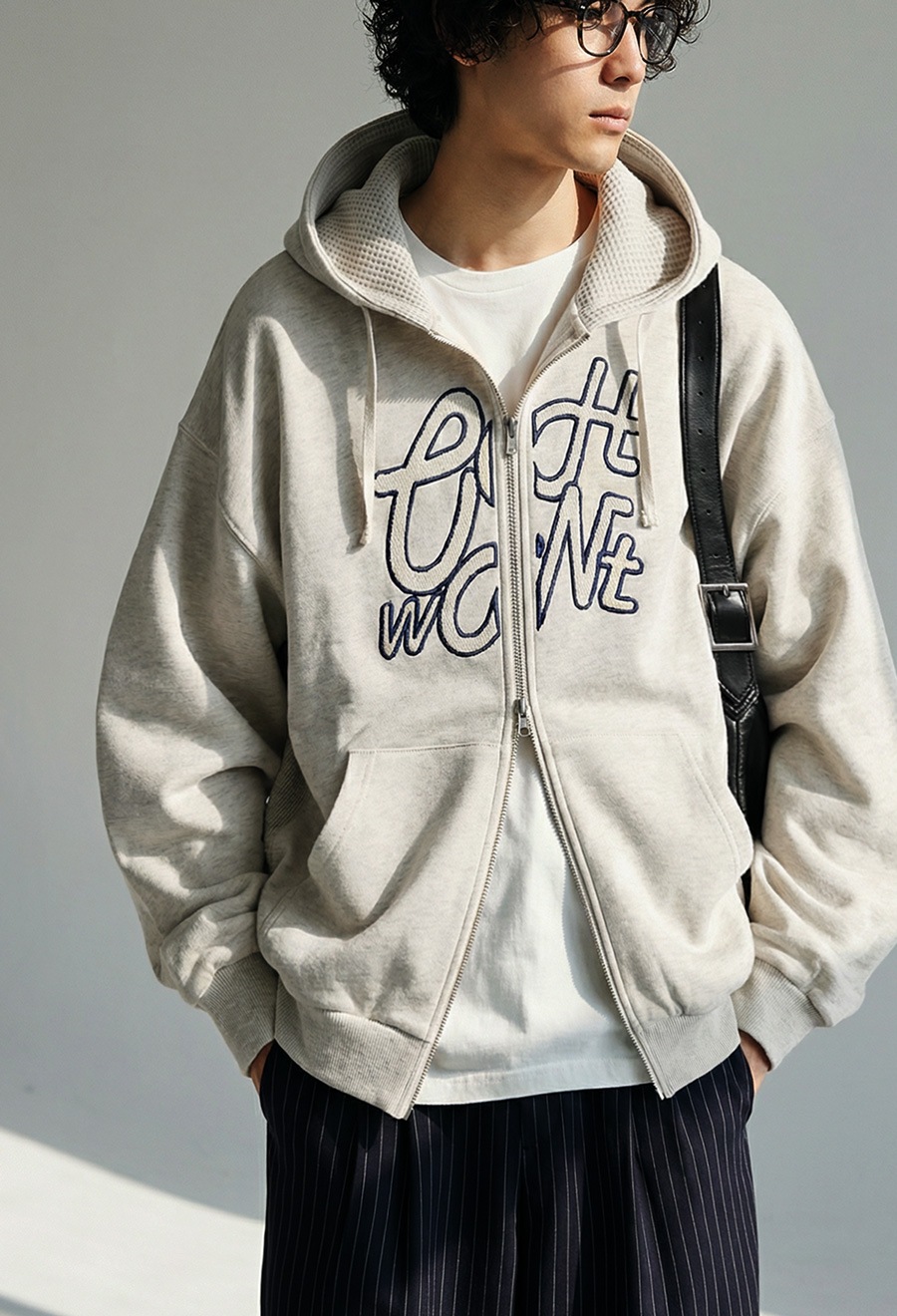 断*可様 60'sダブルフェイスパーカー ダブルフェイス パーカー メンズ ジップアップ 送料無料・メール便不可