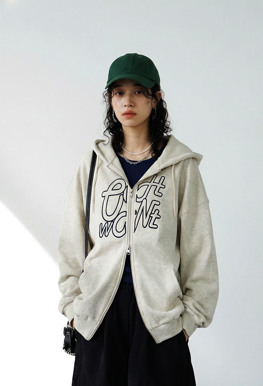 ダブルフェイス パーカー メンズ ジップアップ 送料無料・メール便不可