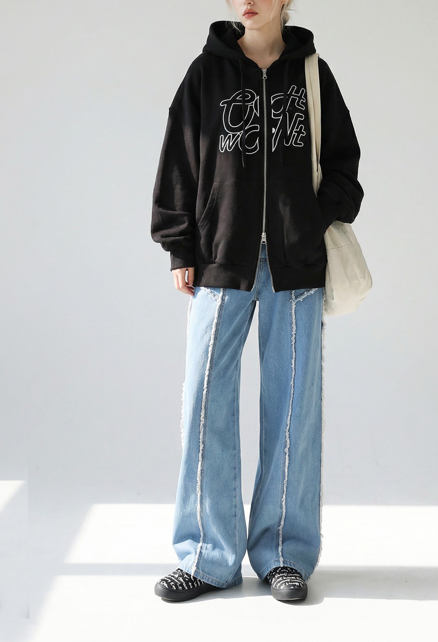 ダブルフェイス パーカー メンズ ジップアップ 送料無料・メール便不可