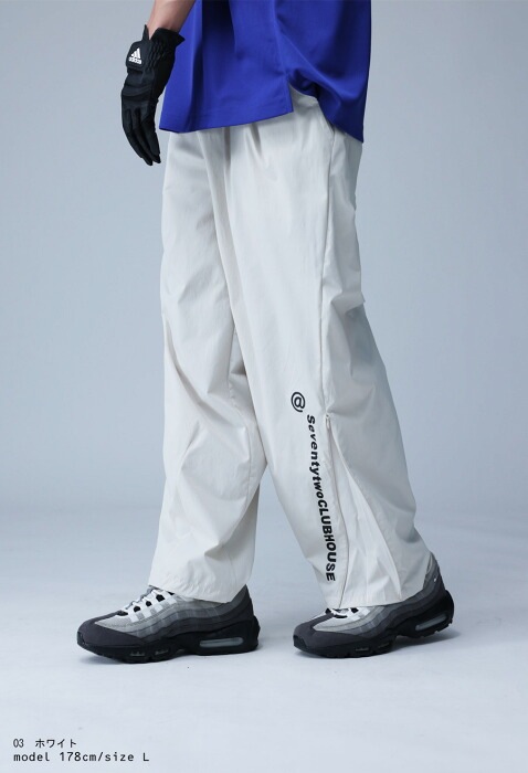 【STCH】2wayシルエットパンツ antiqua サイズL ホワイト antiqua 【STCH】2wayシルエットパンツ