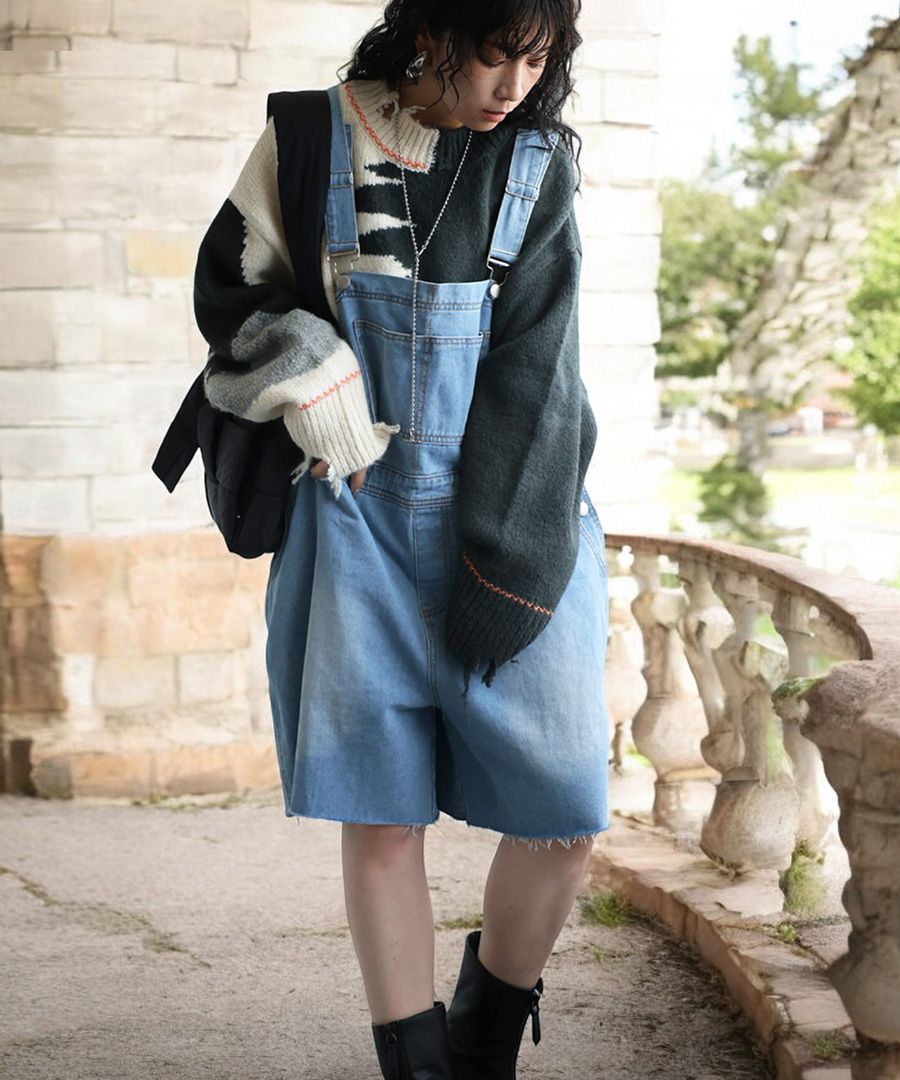 ダークデニム サロペット SOMETHING/別注 キャミジップサロペット｜Daytona Park(FREAK'S