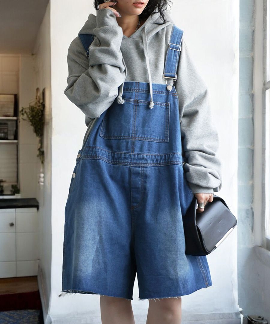 デニムサロペット ライトブルー 7.5ozデニムサロペット(ライトブルー) | COPINE