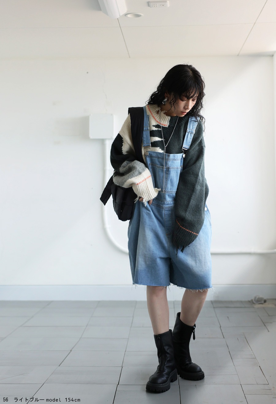 ダークブルー デニム ノースリーブ サロペット デニムサロペット サロペット レディース ボトムス 送料無料