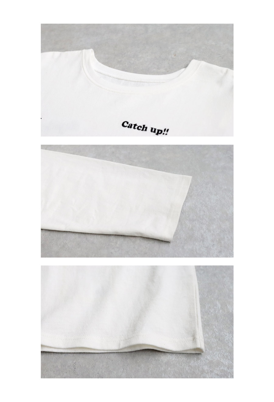 刺繍ロングTシャツ ロンT レディース Tシャツ 送料無料・再販