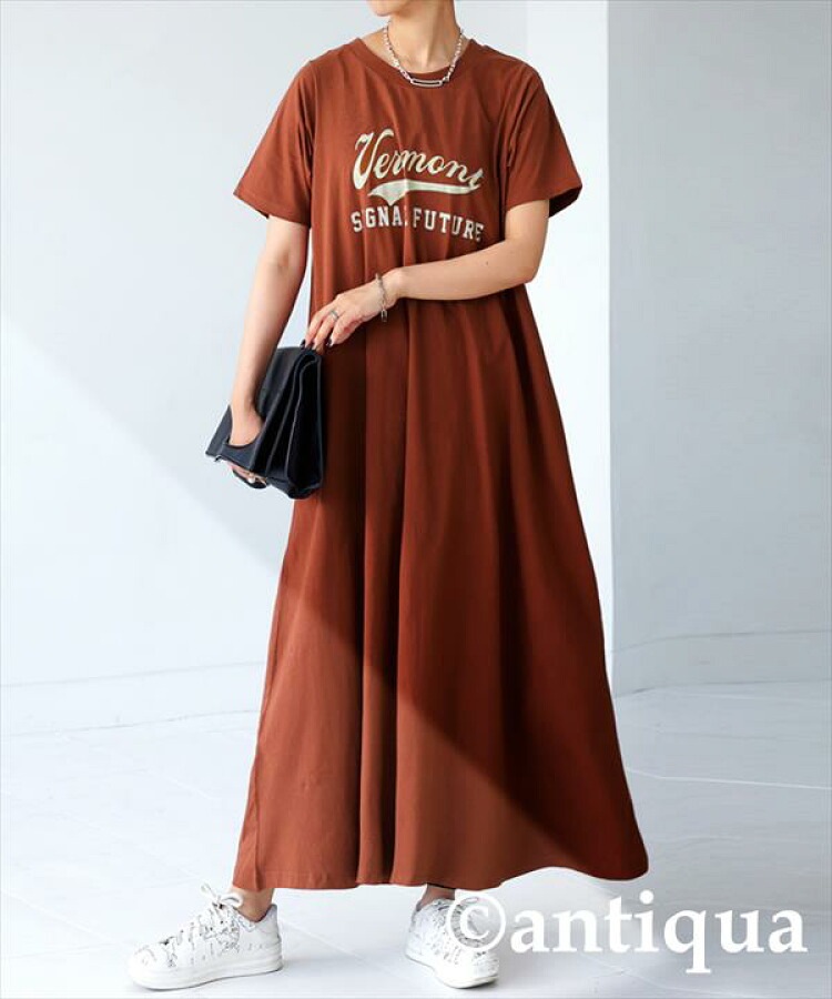 Rockon Social Club XL ツアーTシャツワンピース ロゴ入り Tシャツワンピース ワンピース レディース ロング・再販