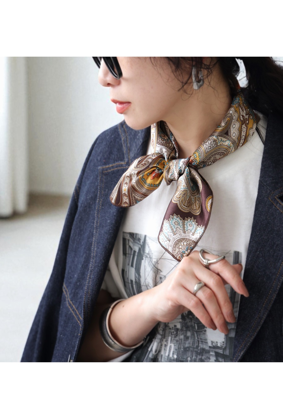 RRL ペイズリー柄ストール　スカーフ 名作】RRL “Indigo Paisley Scarf” スカーフ ストール マフラー