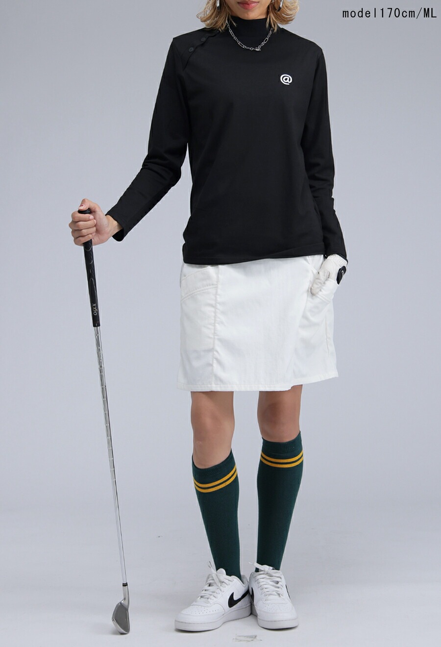 Ancientページ ANTIQUA GOLF×STCH モックネックトップス 送料無料・(50)メール便可