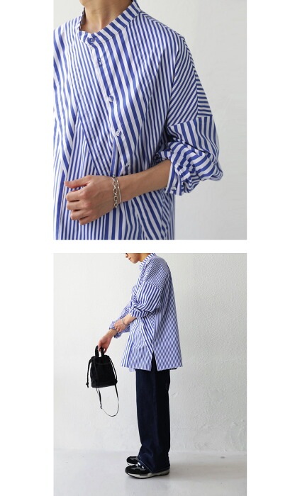 ストライプ柄 切替えプルオーバー シャツ メンズ 送料無料・再再販