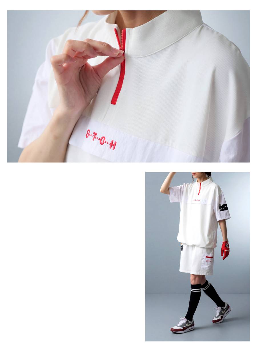 ANTIQUA GOLF×STCH プルオーバー レディース 送料無料 ・(100)メール便