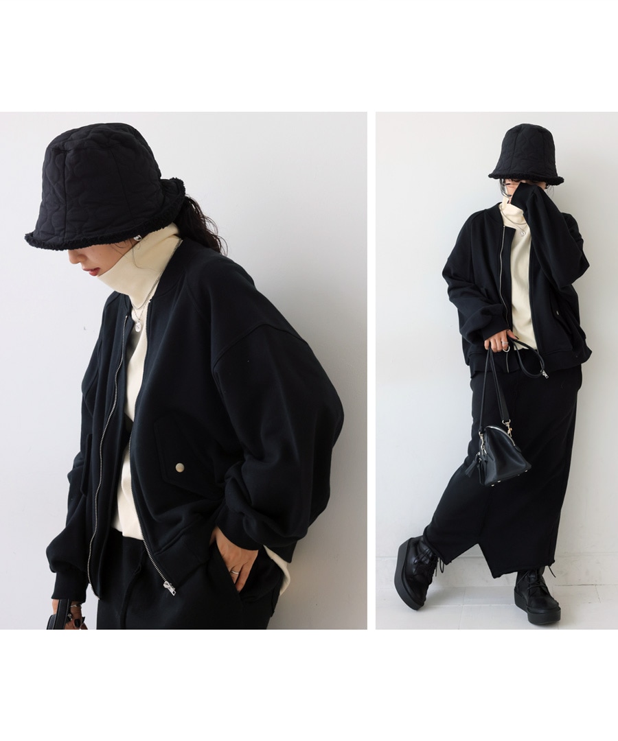 キルティングハット 帽子 レディース ハット ボア 送料無料