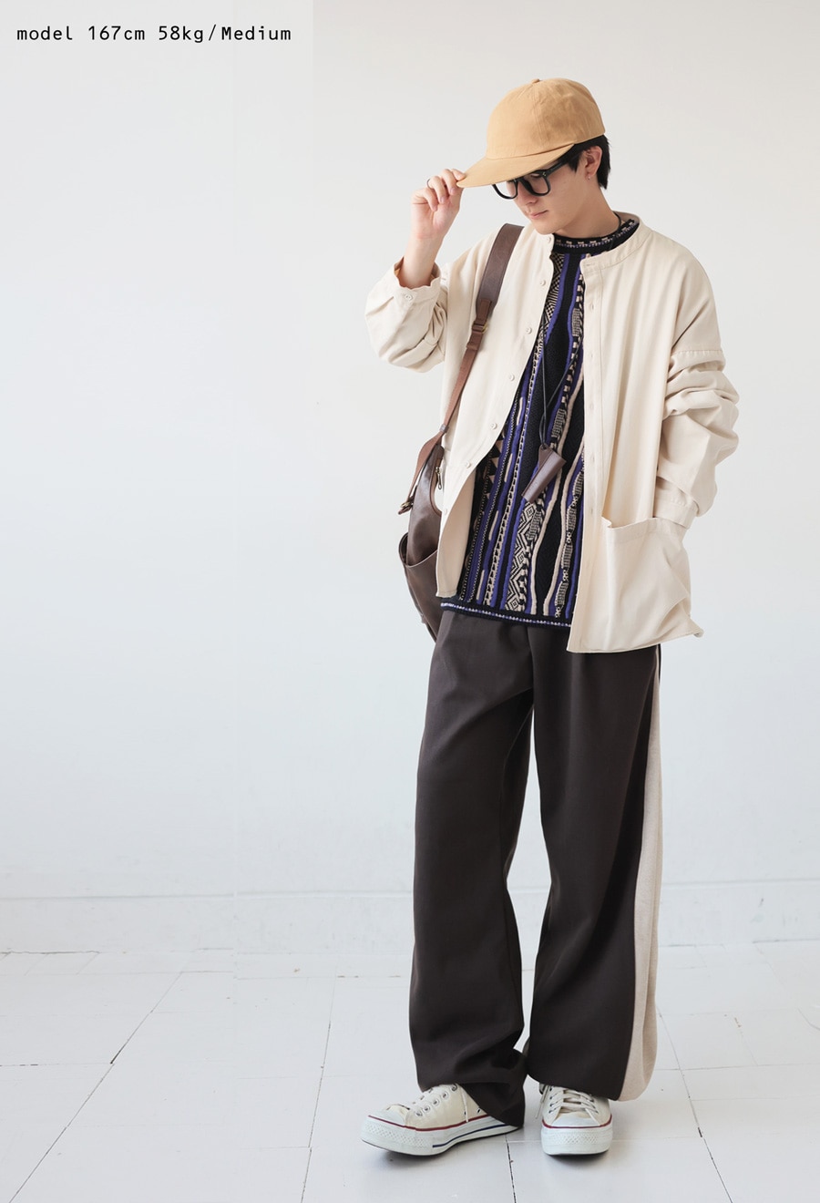 タックワイドパンツ パンツ メンズ ロング 送料無料・メール便