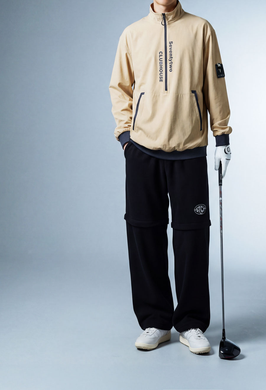 ANTIQUA GOLF × STCH プルオーバー メンズ 送料無料・(100)メール便可