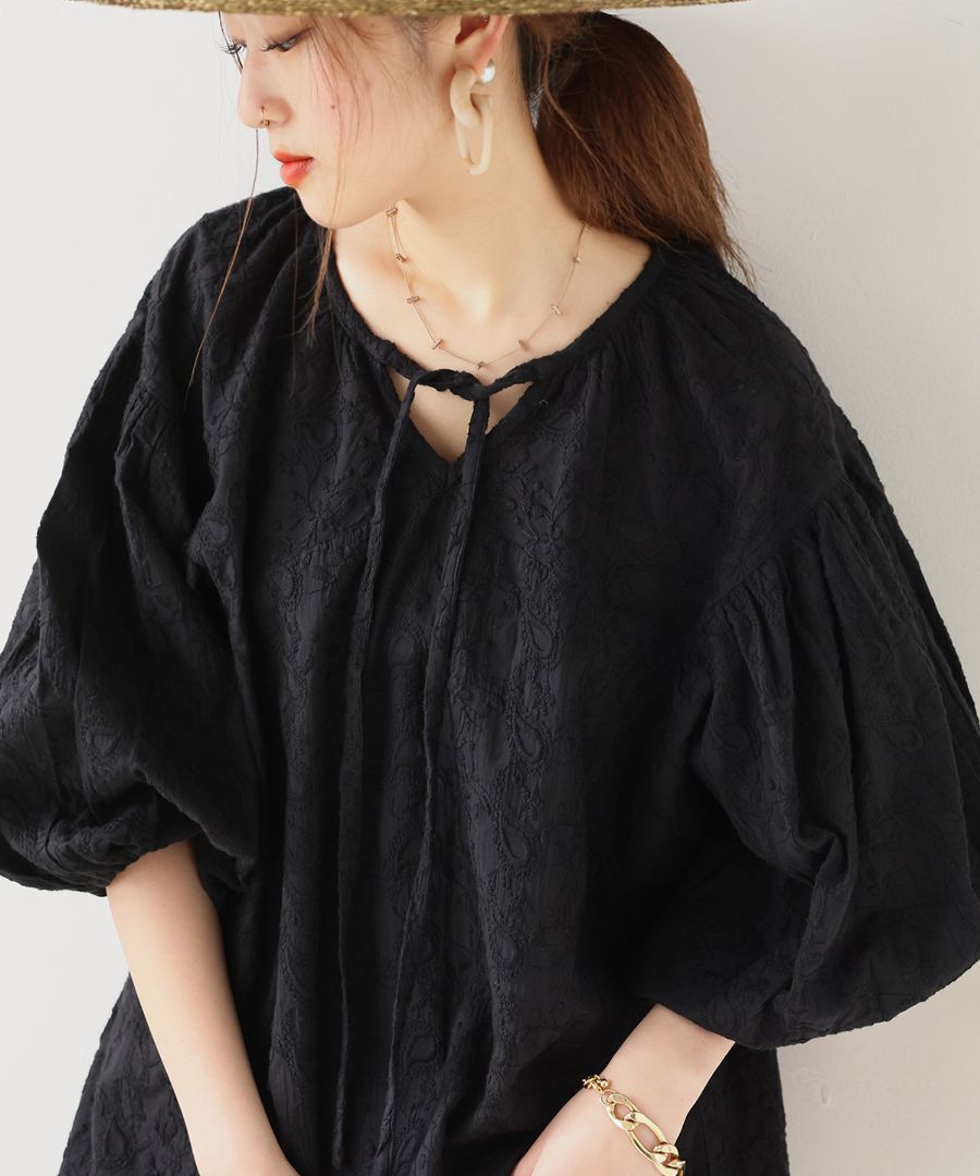 夏得バーゲン40％OFF！27日10時迄】インド綿 刺繍ブラウス レディース