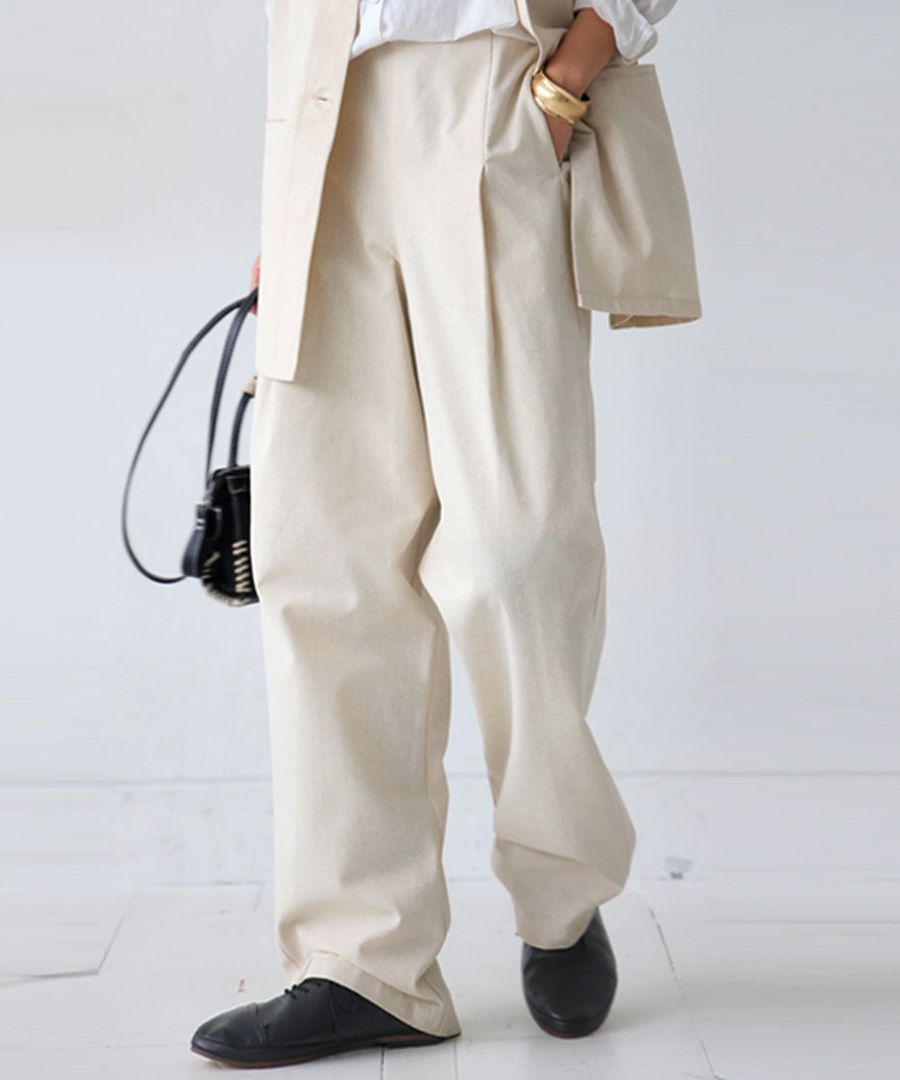 Acne Studios リネンテーパードパンツ テーパードパンツ リネン起毛 | パンツクロップド | 【公式】D*g*y