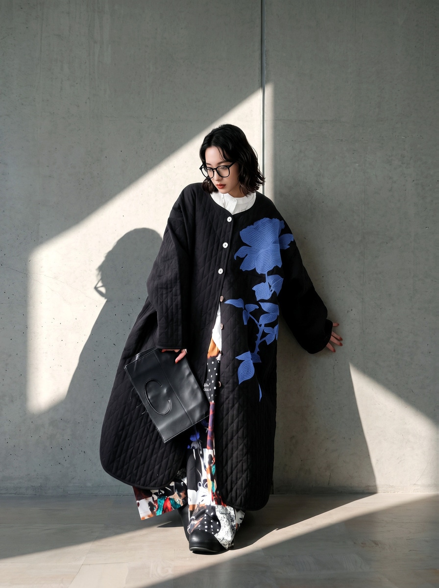 予約会：10月下旬納期】凛と華やぐ、大人のキルト。キルティングコート