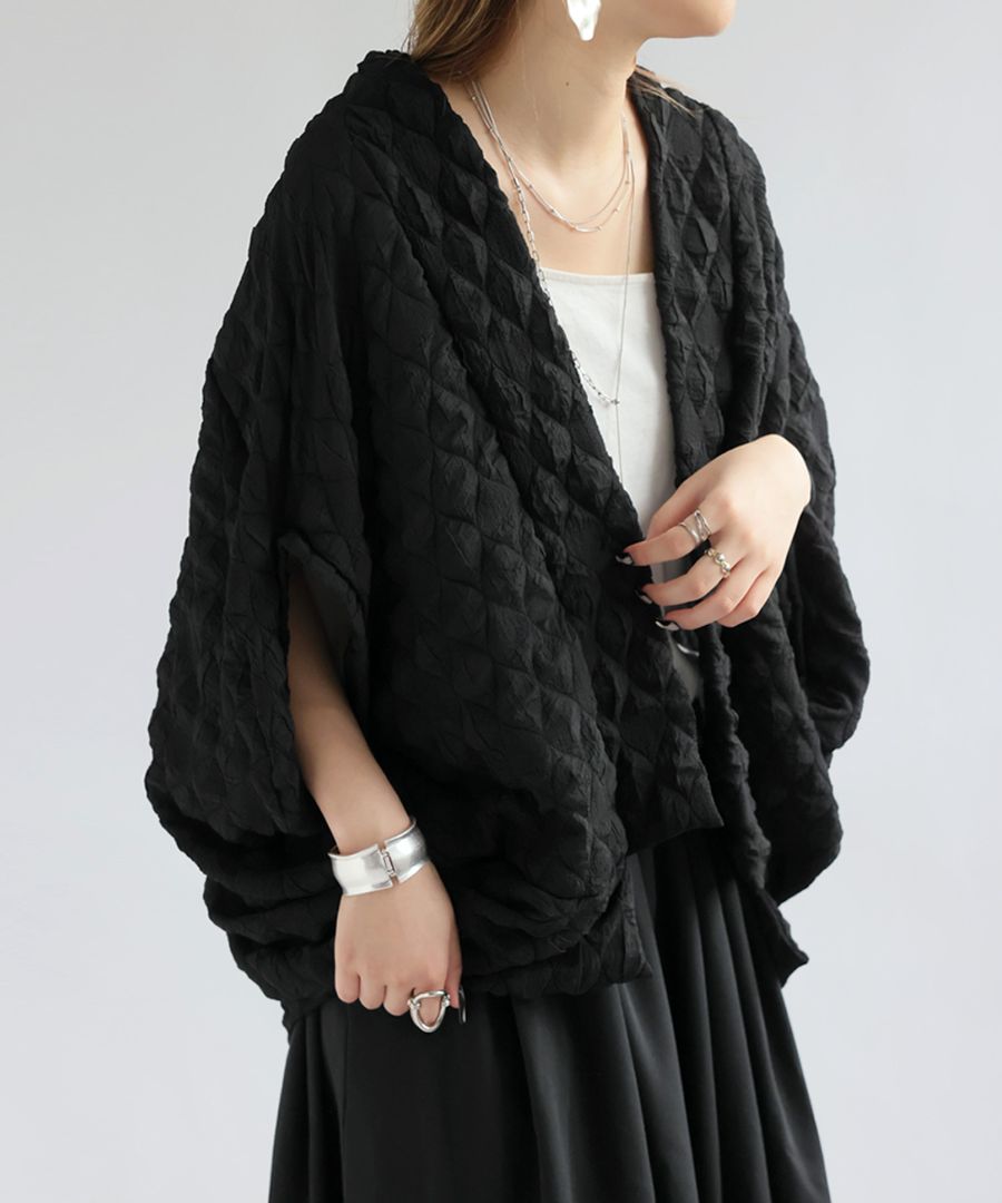 ドルマンカーディガン カーディガン レディース 半袖 送料無料・(500