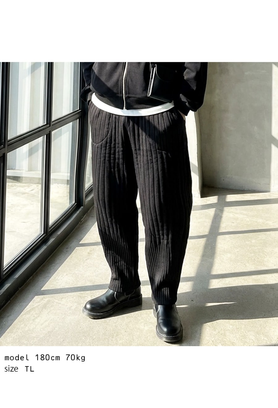テーパードパンツ メンズ ボトムス 縦ステッチ 送料無料・メール便不可