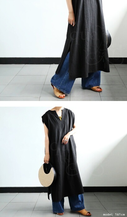 綿麻 カフタンワンピース ワンピース レディース 送料無料