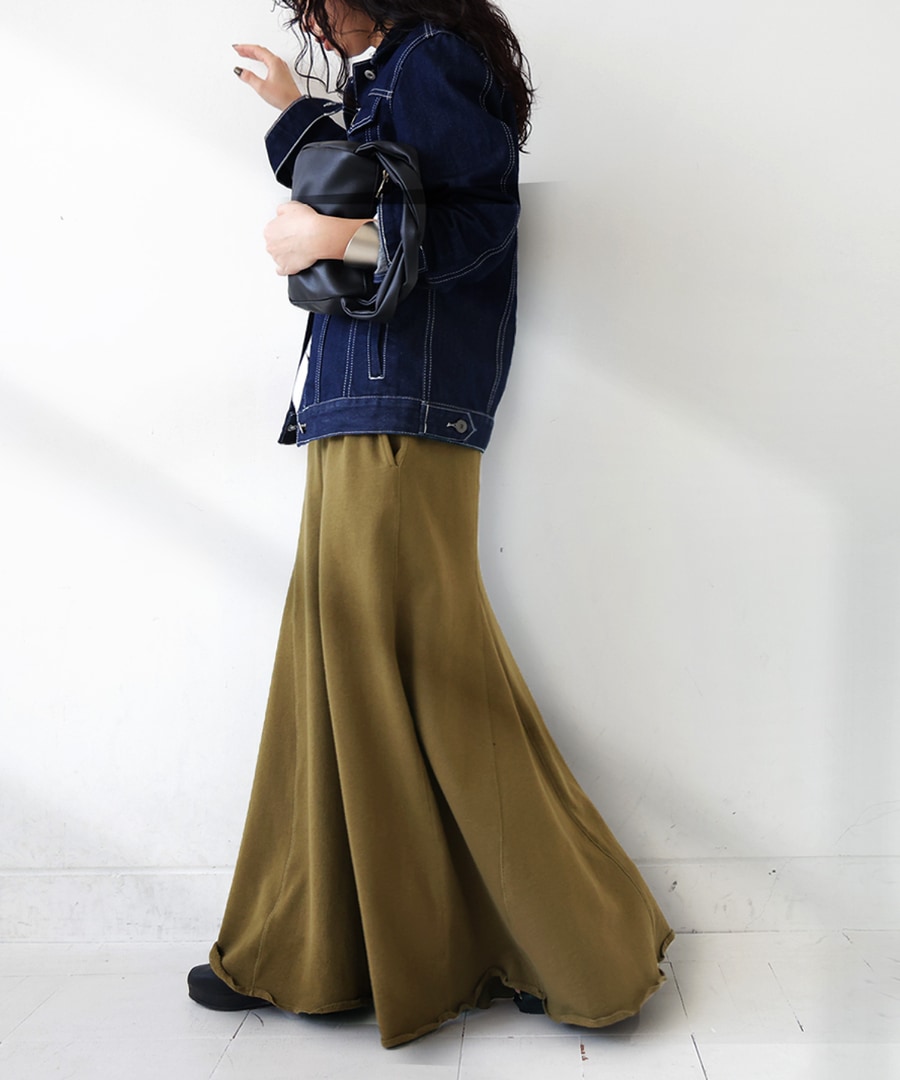 裏毛スカート スカート レディース ボトムス ロング 送料無料・メール