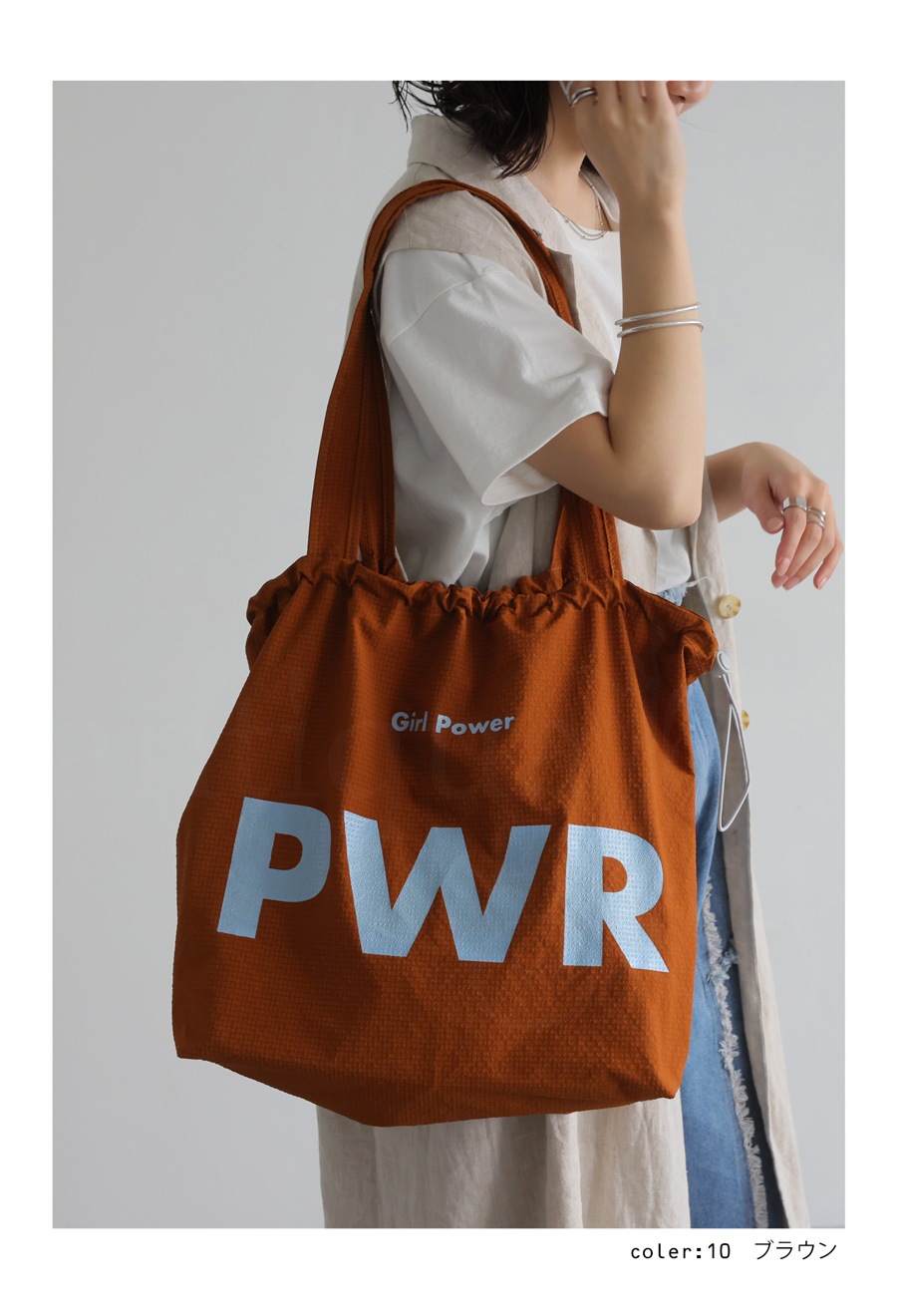 ロゴ入りエコバッグ バッグ レディース 大容量 送料無料・(80