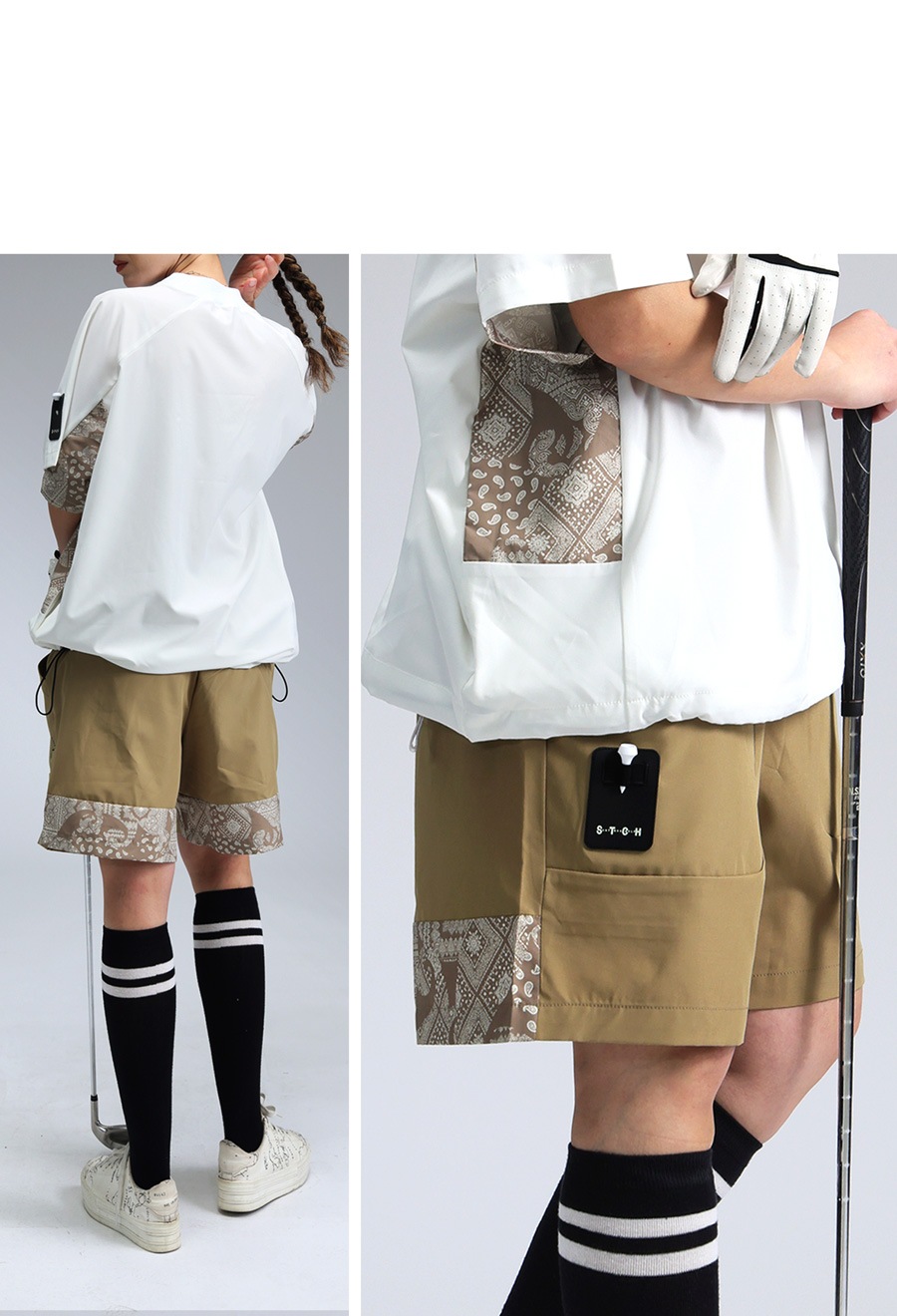 1PIUTUGUALES GOLF レディースS ANTIQUA GOLF×STCH パンツ レディース 送料無料・(100)メール便